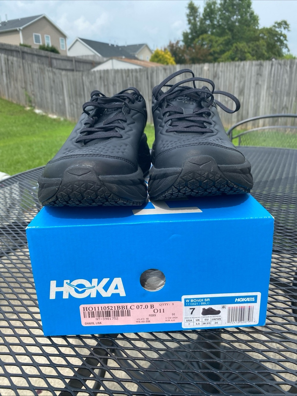 Hoka Women's Bondi SR Athletic Shoes in Black